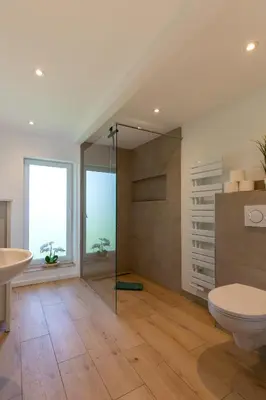 Ein Badezimmer in der Unterkunft Ferienhaus DeichKate