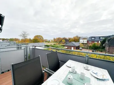 Ein Balkon oder eine Terrasse in der Unterkunft Residenz Rugenbargsweg Wohnung 15