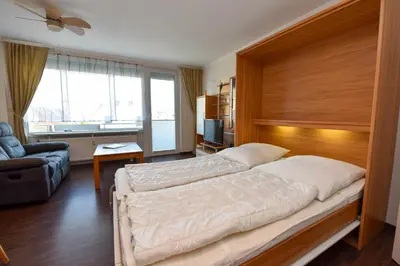 Ein Bett oder Betten in einem Zimmer der Unterkunft Haus 