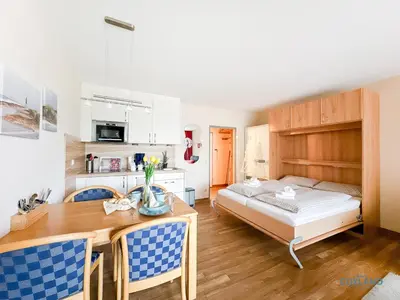 Küche/Küchenzeile in der Unterkunft Haus Trafalgar Wohnung 130