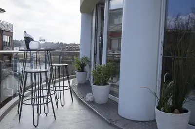 Ein Balkon oder eine Terrasse in der Unterkunft Haus Nordseebrandung FeWo A2 5