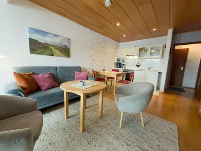 Küche/Küchenzeile in der Unterkunft Land & Meer Wohnung 22