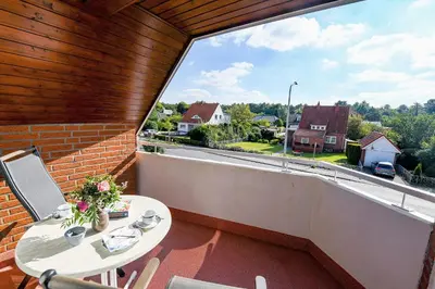 Ein Balkon oder eine Terrasse in der Unterkunft Land & Meer Wohnung 22