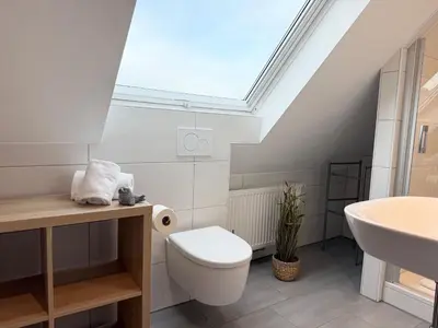Ein Badezimmer in der Unterkunft Haus Muschelnest