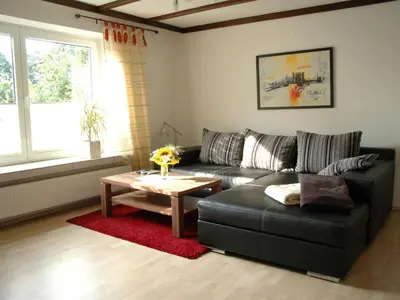 Ein Sitzbereich in der Unterkunft Holiday Home mit Indoorpool- Garten und Partyraum by Interhome