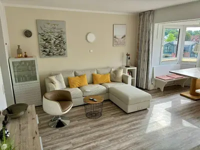 Ein Sitzbereich in der Unterkunft Apartment Nordseedüne II by Interhome