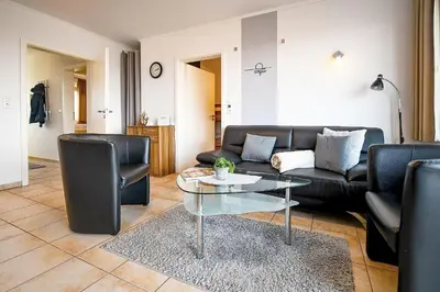 Ein Sitzbereich in der Unterkunft Haus am Waldbad AW05