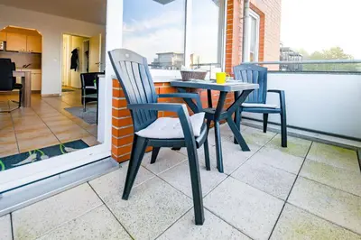 Ein Balkon oder eine Terrasse in der Unterkunft Haus am Waldbad AW05