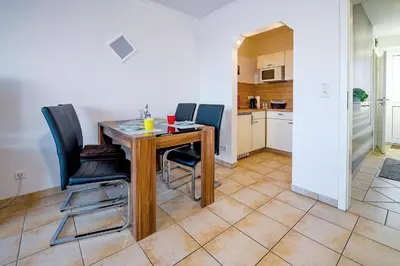 Küche/Küchenzeile in der Unterkunft Haus am Waldbad AW05