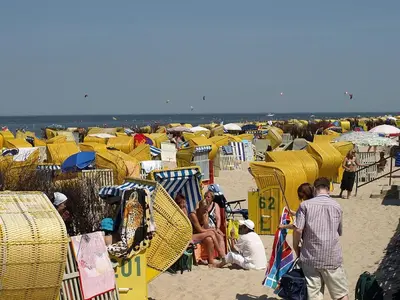 Ein Strand an oder in der Nähe des Ferienhauses