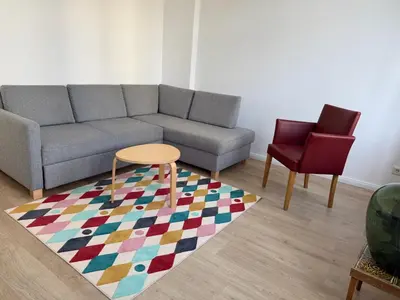 Ein Sitzbereich in der Unterkunft Apartment Bake9 - Tide