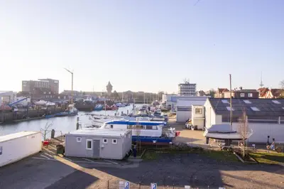 Blick auf einen Fluss in der Nähe des Ferienhauses