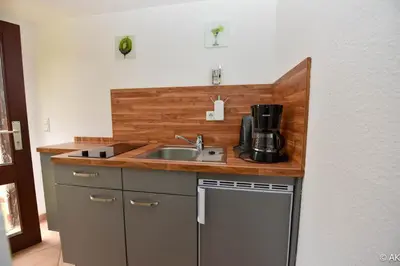 Küche/Küchenzeile in der Unterkunft Strandkorb 12 - Studio