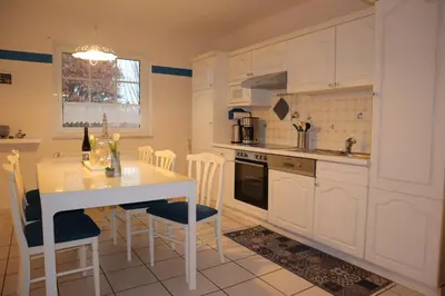 Küche/Küchenzeile in der Unterkunft Ferienhaus Perlmuschel