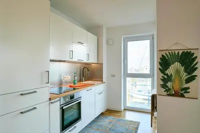 Küche/Küchenzeile in der Unterkunft Haus Yachthafen, KY7