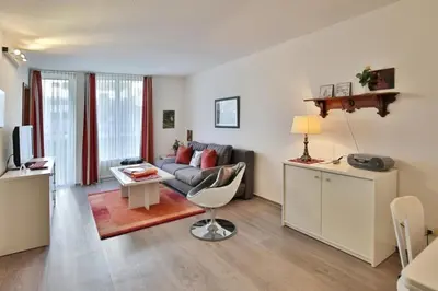 Ein Sitzbereich in der Unterkunft Hohe Worth, H3