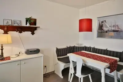 Ein Sitzbereich in der Unterkunft Hohe Worth, H3