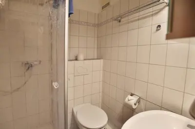 Ein Badezimmer in der Unterkunft Hohe Worth, H3