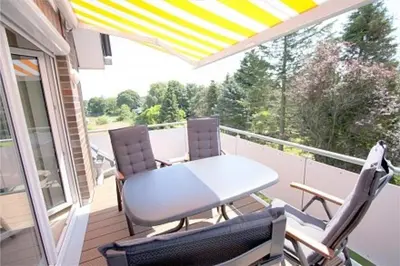 Ein Balkon oder eine Terrasse in der Unterkunft Ruge Bries, RB16