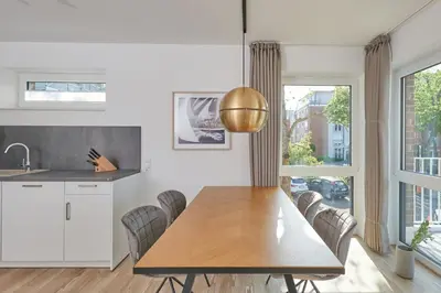 Küche/Küchenzeile in der Unterkunft Nordstrand, N201a