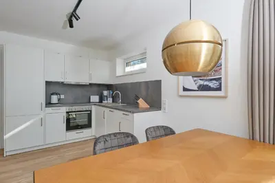 Küche/Küchenzeile in der Unterkunft Nordstrand, N201a