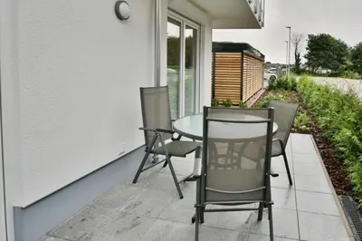 Ein Balkon oder eine Terrasse in der Unterkunft Meine See, MS4
