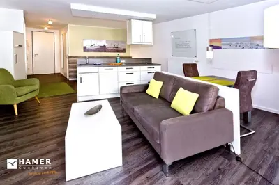 Küche/Küchenzeile in der Unterkunft Duhner Strandhus, S12