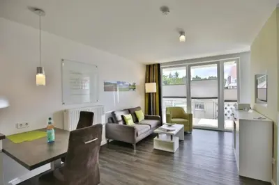 Ein Sitzbereich in der Unterkunft Duhner Strandhus, S203