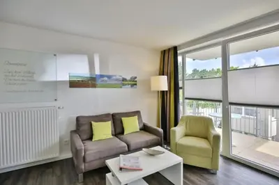 Ein Sitzbereich in der Unterkunft Duhner Strandhus, S203