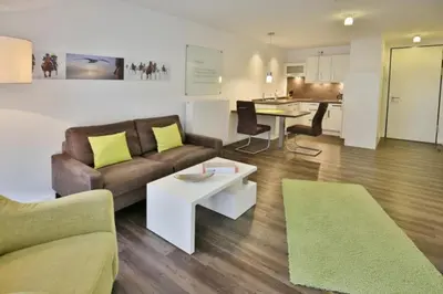 Ein Sitzbereich in der Unterkunft Duhner Strandhus, S204