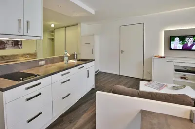 Küche/Küchenzeile in der Unterkunft Duhner Strandhus, S108