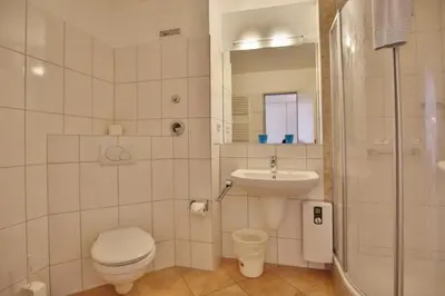 Ein Badezimmer in der Unterkunft Hohe Worth, H104