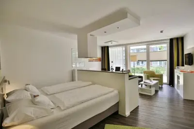 Ein Sitzbereich in der Unterkunft Duhner Strandhus, S10