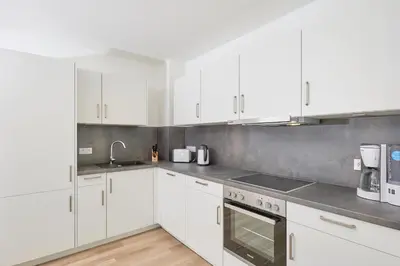 Küche/Küchenzeile in der Unterkunft Nordstrand, N103