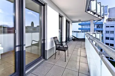 Ein Balkon oder eine Terrasse in der Unterkunft Döser Seedeich 7, SD9