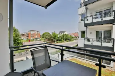Ein Balkon oder eine Terrasse in der Unterkunft Admiralsgarten, AG1s