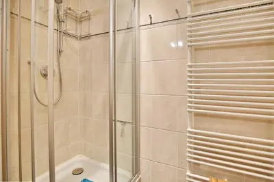 Ein Badezimmer in der Unterkunft Nordseeblick, NB3