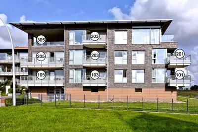 Das Gebäude in dem sich die Ferienwohnung befindet