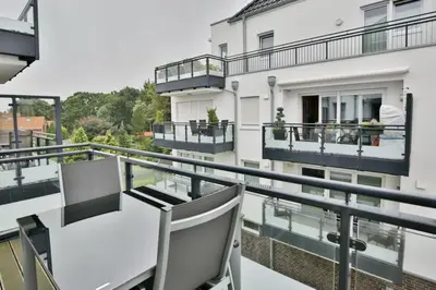 Ein Balkon oder eine Terrasse in der Unterkunft Admiralsgarten, AG11b