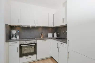 Küche/Küchenzeile in der Unterkunft Nordstrand, N302