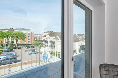 Ein Balkon oder eine Terrasse in der Unterkunft Nordstrand, N302