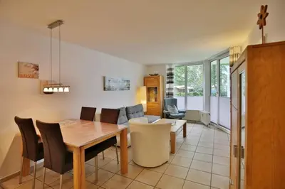 Ein Sitzbereich in der Unterkunft Hohe Worth, H10