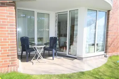 Ein Patio oder anderer Außenbereich in der Unterkunft Hohe Worth, H10