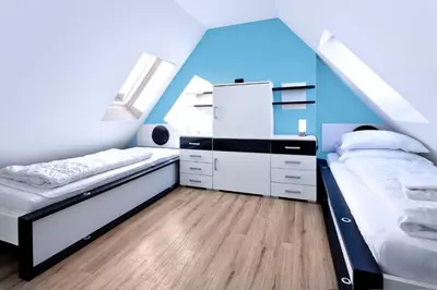 Ein Bett oder Betten in einem Zimmer der Unterkunft Ruge Bries, RB18
