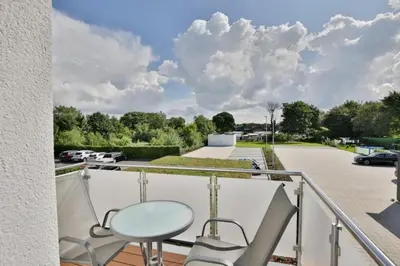Ein Balkon oder eine Terrasse in der Unterkunft Meine See, MS7