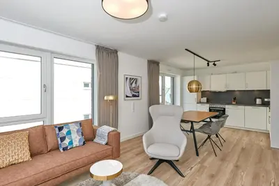 Küche/Küchenzeile in der Unterkunft Nordstrand, N202