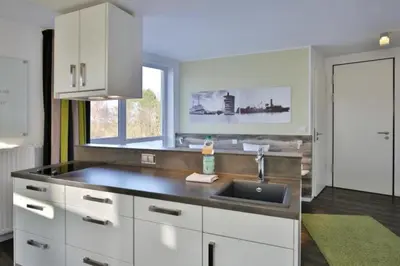 Küche/Küchenzeile in der Unterkunft Duhner Strandhus, S202