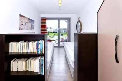 Die Bibliothek in der Ferienwohnung