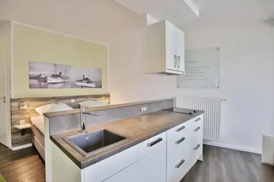 Küche/Küchenzeile in der Unterkunft Duhner Strandhus, S306