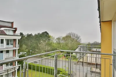 Ein Balkon oder eine Terrasse in der Unterkunft Duhner Strandhus, S306